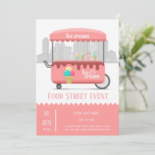 Consumptie-ijs Kaart (Staand voorkant)