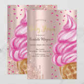 Consumptie-ijs Kone Confetti Sweets Baby shower Kaart (Voorkant / Achterkant)