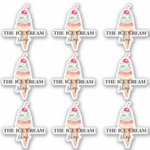 Consumptie-ijs Logo-stickers Sticker