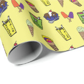 Consumptie-ijs, melkshakes, consumptie-ijs cadeaupapier (Rol Hoek)