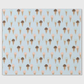 Consumptie-ijs met sproinkles blauw cadeautje cadeaupapier (Vlak)