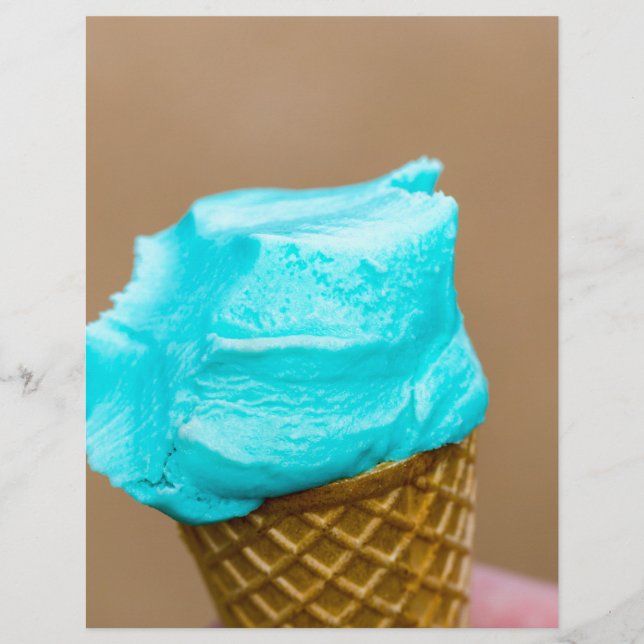 Consumptie-ijs met wafelmacro (Voorkant)