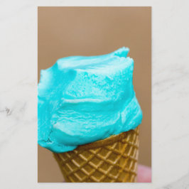 Consumptie-ijs met wafelmacro briefpapier