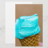 Consumptie-ijs met wafelmacro briefpapier (Voorkant / Achterkant)
