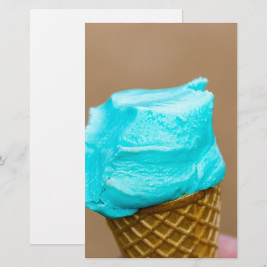 Consumptie-ijs met wafelmacro briefpapier (Voorkant / Achterkant)