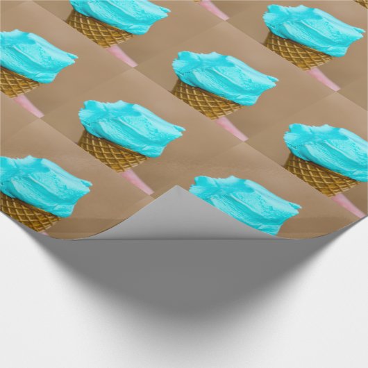 Consumptie-ijs met wafelmacro cadeaupapier (Hoek)