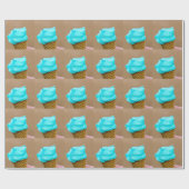 Consumptie-ijs met wafelmacro cadeaupapier (Vlak)