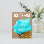 Consumptie-ijs met wafelmacro feestdagenkaart (Staand voorkant)