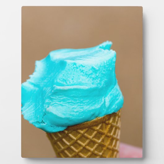 Consumptie-ijs met wafelmacro fotoplaat (Voorkant)