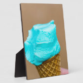 Consumptie-ijs met wafelmacro fotoplaat (Zijkant)