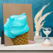 Consumptie-ijs met wafelmacro fotoplaat (Zijkant)