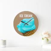 Consumptie-ijs met wafelmacro grote klok (Huis)