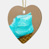 Consumptie-ijs met wafelmacro keramisch ornament (Links)