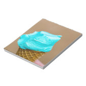 Consumptie-ijs met wafelmacro notitieblok (Linkerzijde)