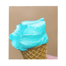 Consumptie-ijs met wafelmacro notitieblok