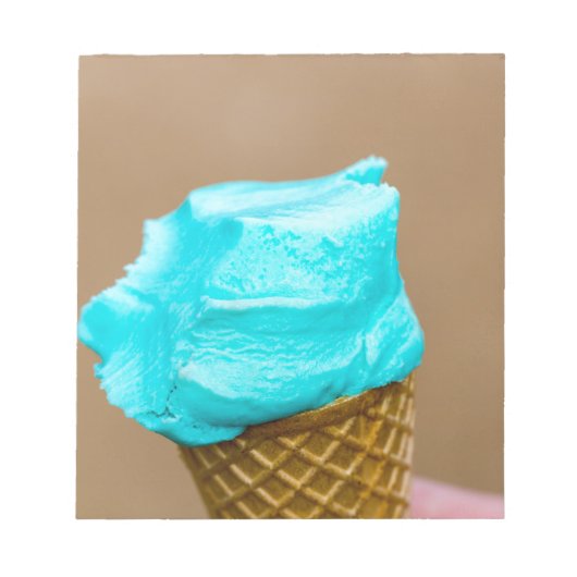 Consumptie-ijs met wafelmacro notitieblok (Voorkant)