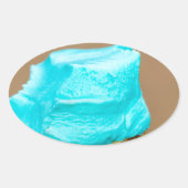 Consumptie-ijs met wafelmacro ovale sticker (Voorkant)