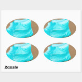 Consumptie-ijs met wafelmacro ovale sticker (Vel)