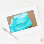 Consumptie-ijs met wafelmacro rechthoekige sticker (Envelop)