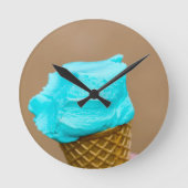 Consumptie-ijs met wafelmacro ronde klok (Voorkant)