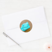 Consumptie-ijs met wafelmacro ronde sticker (Envelop)