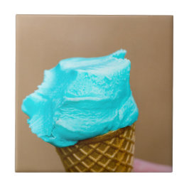 Consumptie-ijs met wafelmacro tegeltje