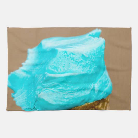 Consumptie-ijs met wafelmacro theedoek (Horizontaal)