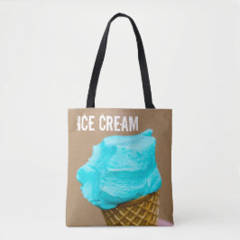 Consumptie-ijs met wafelmacro tote bag