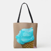 Consumptie-ijs met wafelmacro tote bag (Achterkant)