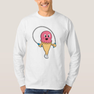 Consumptie-ijs op fitness met helling t-shirt