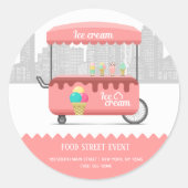Consumptie-ijs Ronde Sticker (Voorkant)