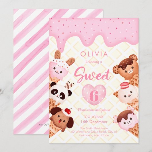 Consumptie Kind Birthday Kaart (Voorkant / Achterkant)