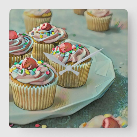 Consumptie Vierkante Klok (Voorkant)