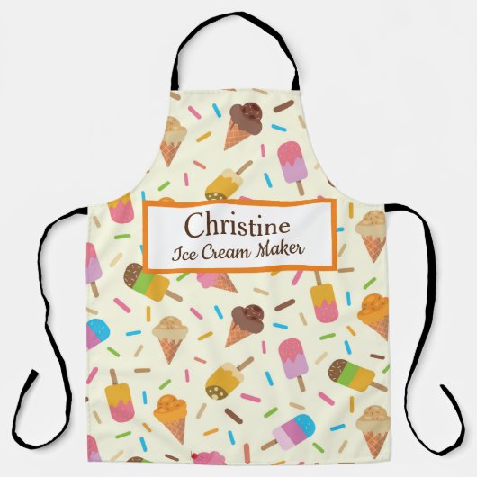 Consumptienaam Ice crème Schort (Voorkant)