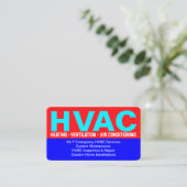 Contact & Adres & Diensten - Professionele HVAC Visitekaartje (Staand voorkant)
