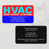 Contact & Adres & Diensten - Professionele HVAC Visitekaartje (Voorkant / Achterkant)