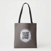 Contact Gratis Cafe Modern Contactloos Scan me QR Tote Bag (Voorkant)