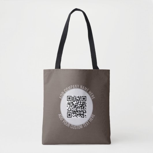Contact Gratis Cafe Modern Contactloos Scan me QR Tote Bag (Voorkant)