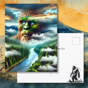 Contact houden Blauwe Ogen Bigfoot Briefkaart