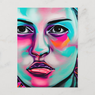 Contact houden    kunst briefkaart