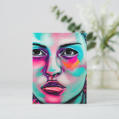 Contact houden | Pretty Art Briefkaart (Staand voorkant)