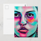Contact houden | Pretty Art Briefkaart (Voorkant / Achterkant)