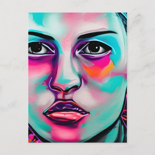 Contact houden | Pretty Art Briefkaart (Voorkant)