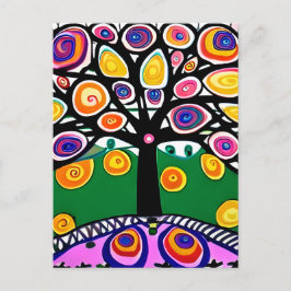 Contact houden | Whimsical Kunst Briefkaart