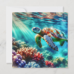 Contact houden   Zee schildpad zwemmen