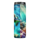 Contact houden | Zee schildpad zwemmen Thermosbeker (Achterkant)