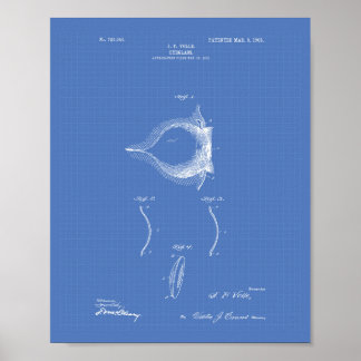 Contact lens 1903 Patent Art Blueprint Poster