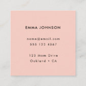 Contact met mama | Blush roze moderne mam-oproepka Kortingskaartje (Achterkant)