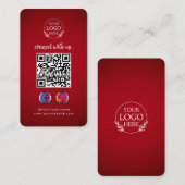 Contact met ons opnemen | Aangepaste QR-code voor  Visitekaartje (Voorkant / Achterkant)