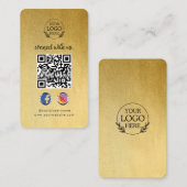 Contact met ons opnemen | Aangepaste QR-code voor  Visitekaartje (Voorkant / Achterkant)